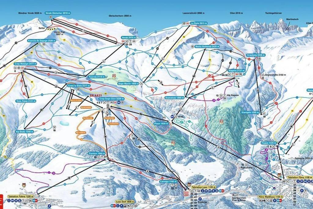 2.5 Room Apartment In Center Of Flims. Ski In/Out Eksteriør bilde